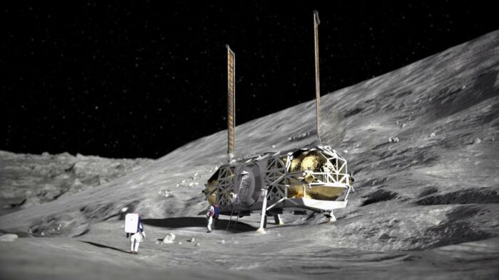 Astronaut approaching Dynetics HLS